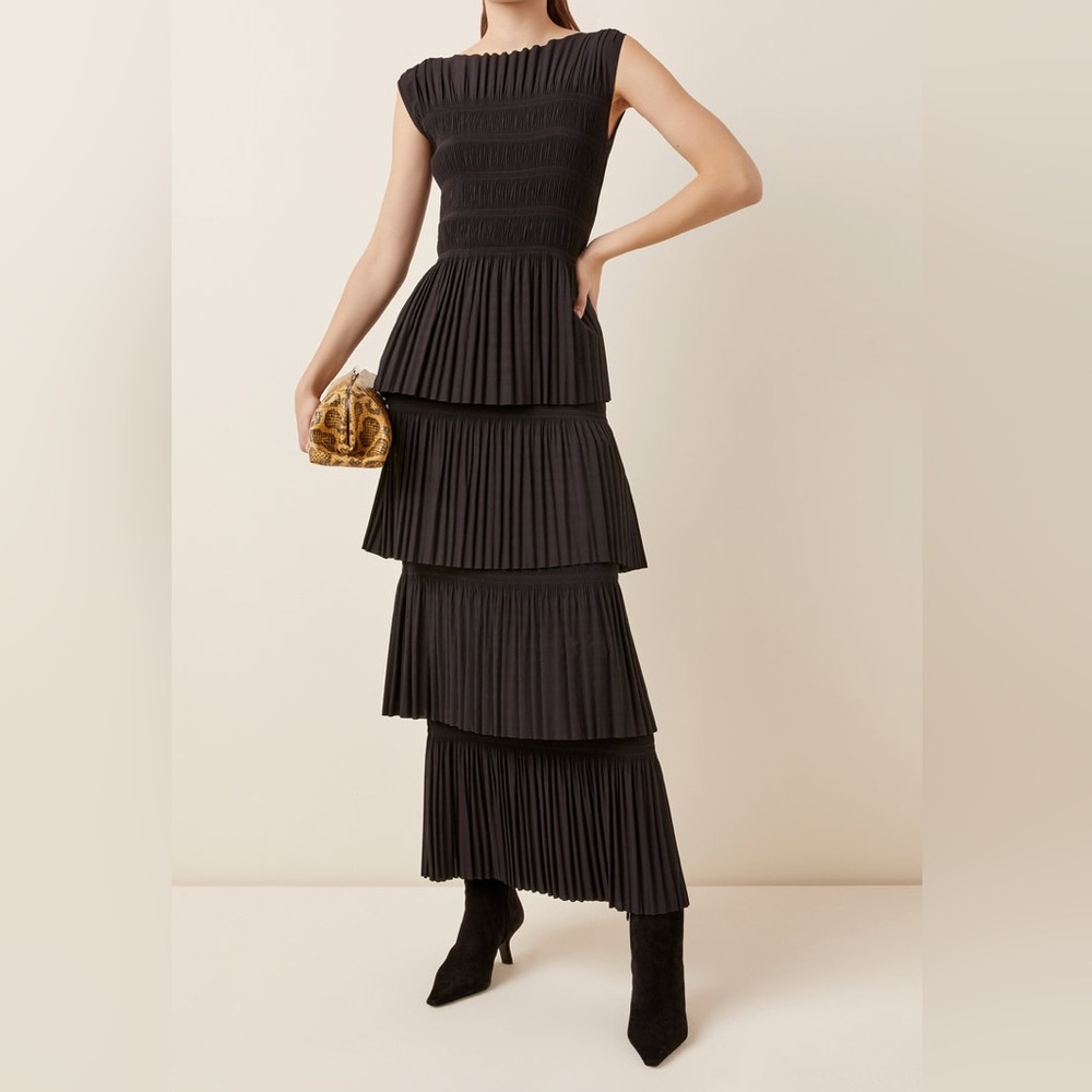 Toteme Black Pleated Maxi Skirt Rare piece